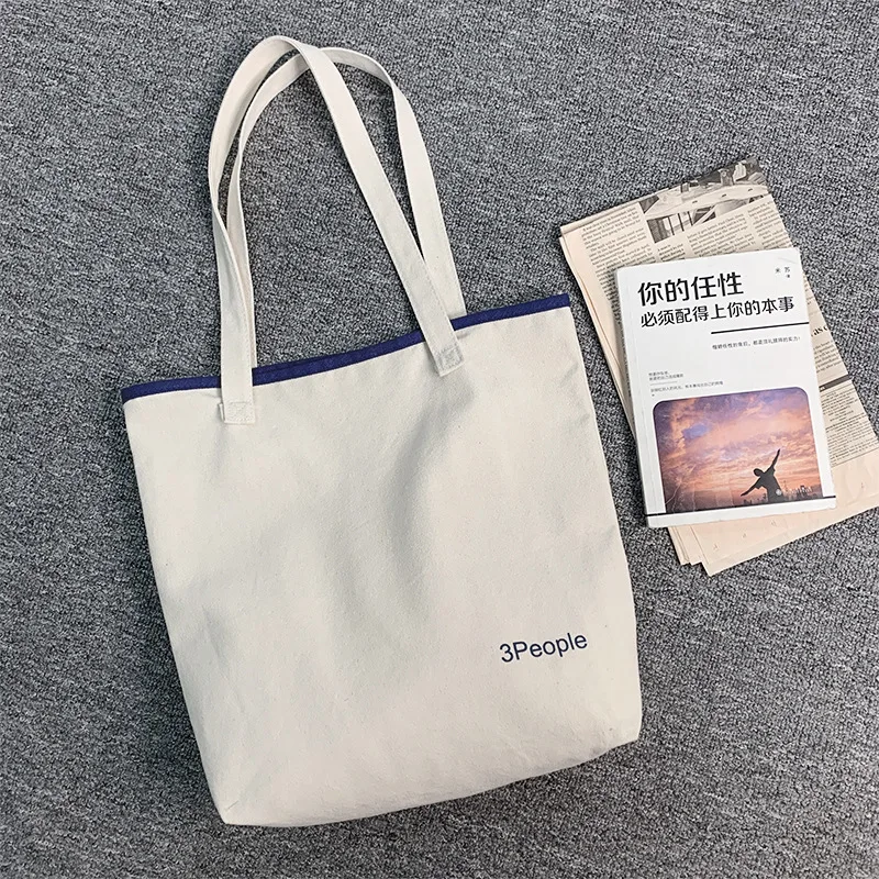 

New Women Canvas Shopping Bag Eco Reusable Tote Shopper Bags for Lady 2021 Large Travel Handbag Cotton Cloth Female Shoulder Bag