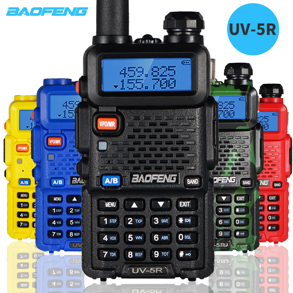 2 шт Baofeng UV 5R иди и болтай Walkie Talkie “иди 5 Вт Портативный CB радио BF UV5R