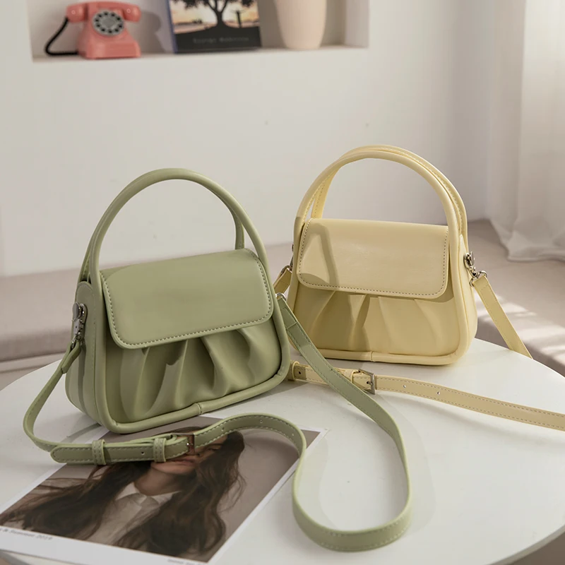 

PU Leather Woman Handbag Shoulder Bag 2021 Fashion Casual Tote Simple Luxury Designer Crossbody Pack High Quality Lady Wristlets