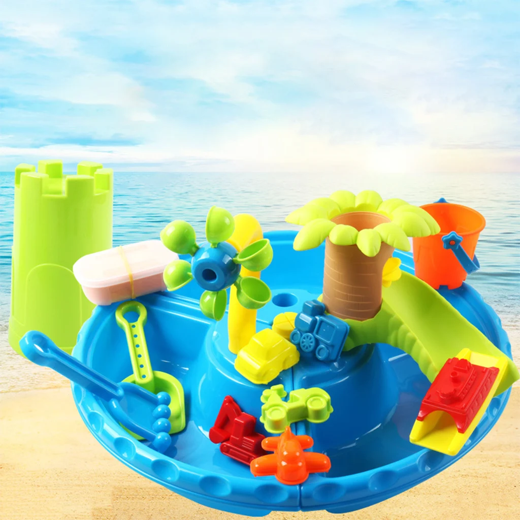 

Sand & Water Table Outdoor Garden Set Play Sand Table Kids Outdoor Play Water Summer Beach Toys For Children