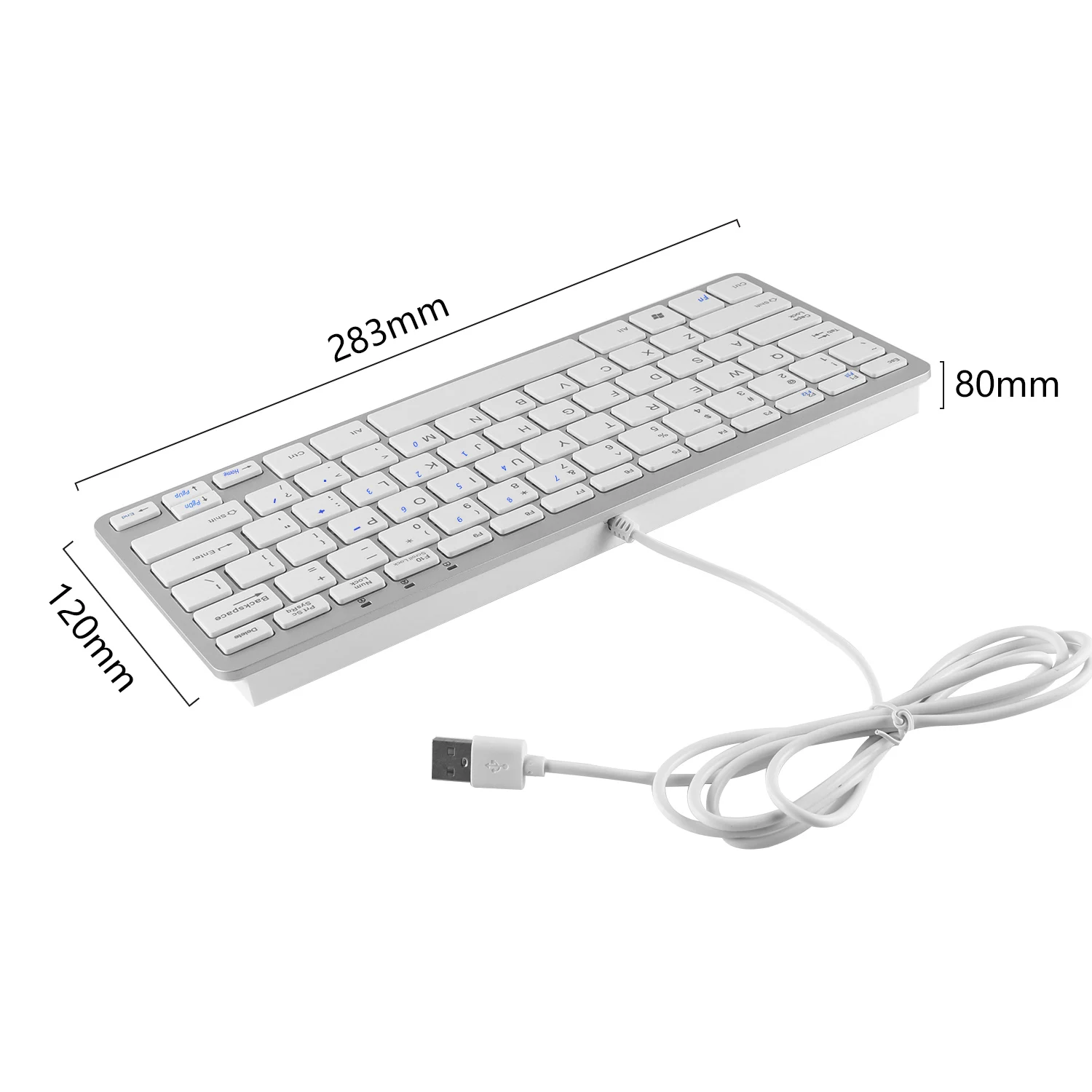 Компьютерная клавиатура для Apple Macbook эргономичная тонкая проводная Usb