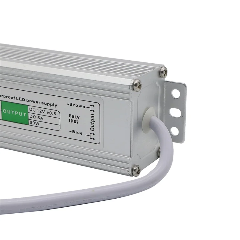 SZYOUMY Waterproof 12V 5A 60W LED Power Supply Driver Transformer Dual Putout For Strip Module 10PCS | Освещение