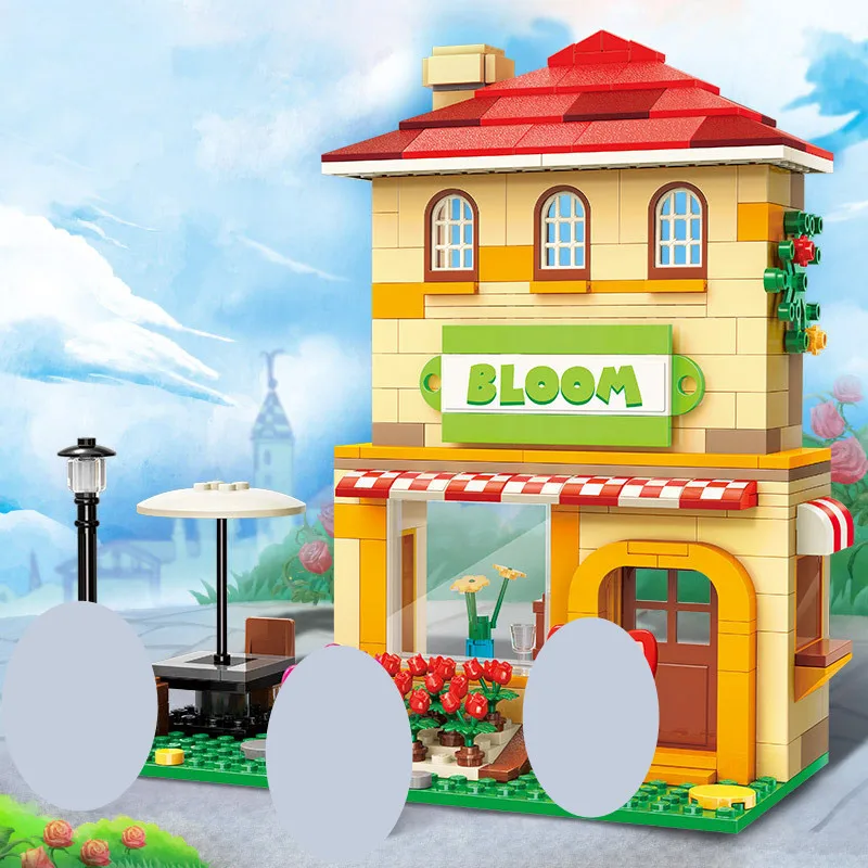 2019 просвечивающий Али карусель из мультфильма город совместимый Строительный