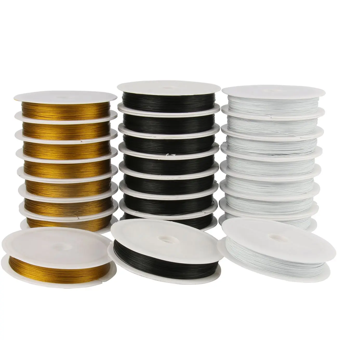 Проволока из нержавеющей стали золотистая черная белая 1 рулон 0 3/0 38/0 45 мм