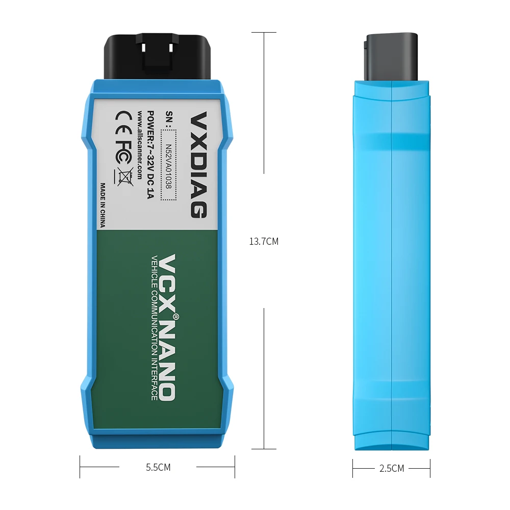 VXDIAG VCX NANO Авто OBD2 диагностический инструмент V5.1.6 Wi Fi сканер Actomotivo Поддержка