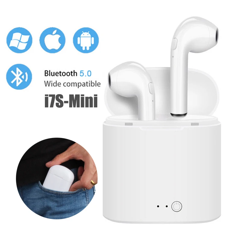 Портативные беспроводные мини-наушники i7s tws с Bluetooth стереонаушники-вкладыши