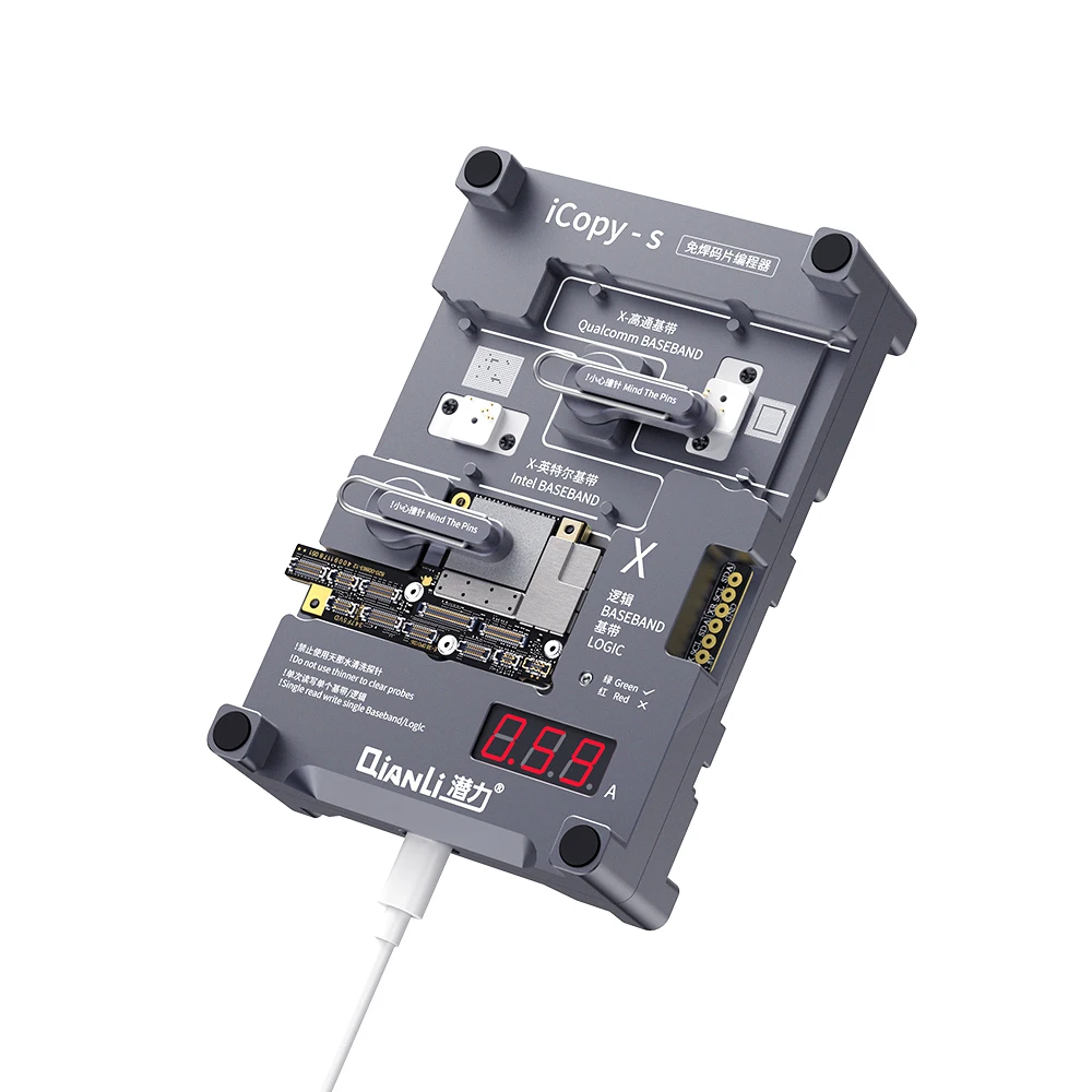 Qianli icopy-s 4in1 double-sided chip test stand for iphone6-XSMax baseband logic read-write free solder Programming Tools | Инструменты