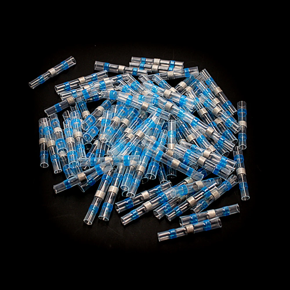 100 шт. электрические термоусадочные стыковые соединители для