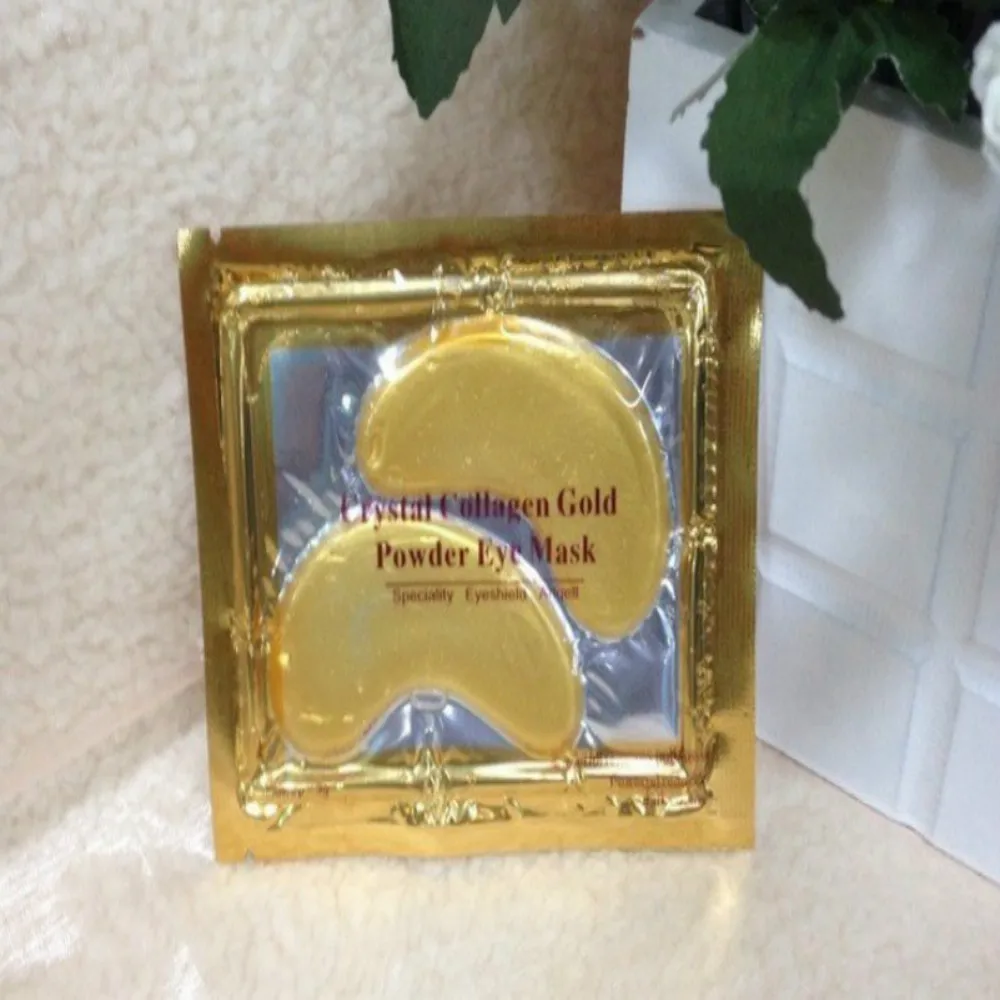 Коллагеновая маска для глаз с кристаллами 24 К 1 шт. Антивозрастные/темные