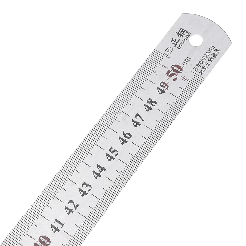 Прямая Линейка из нержавеющей стали шириной 28 мм длина 0-50/60 см с фиксирующей