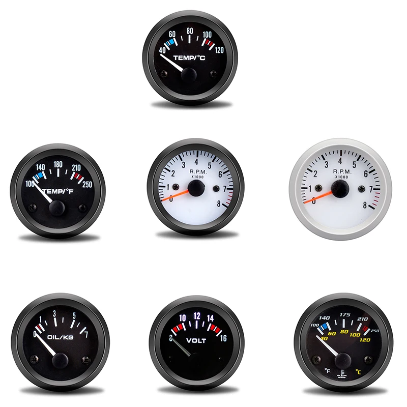 52 мм измеритель температуры воды цифровой термометр для двигателя вольтметр