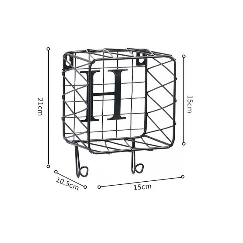 Multifunctional LOVE HOME Letter Iron Grid Hanging Mesh Storage Rack With Hook Wall Home Decor Decorative Shelf Towel Key | Дом и сад