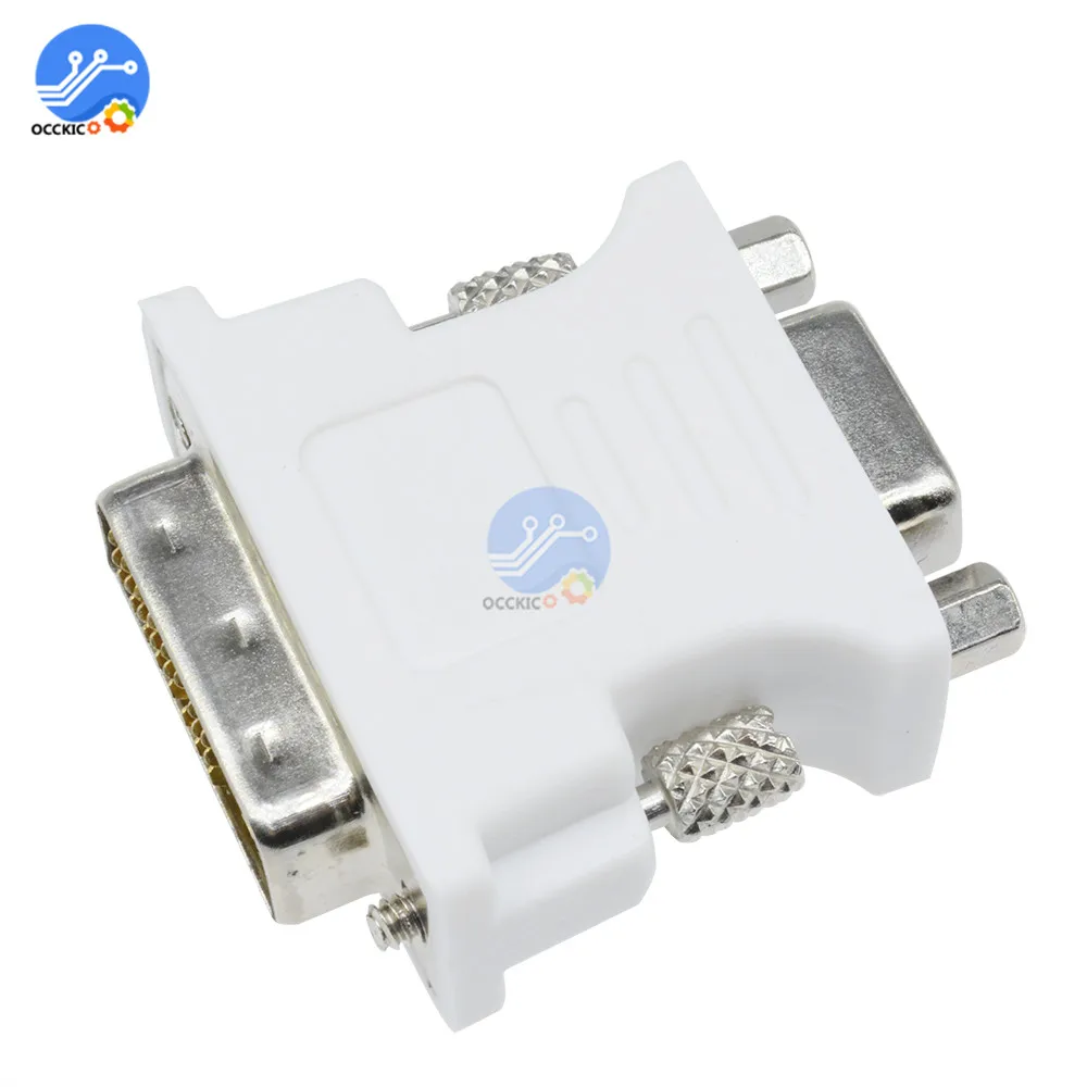 DVI D24 + 1 к VGA адаптер конвертера 1080P папа Женский 15 Pin для HDTV ЖК дисплей пк разъем