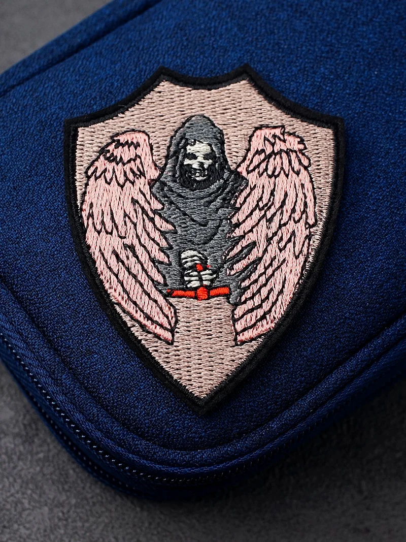 Death Size:6.0x7.8cm Patch for Clothing Iron on Embroidered Sew Applique Cute Fabric Badge DIY Apparel Accessories | Дом и сад