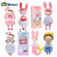 metoo angela rabbit plush doll with paper gift bag boxed stuffed animals toys sleep dolls kids appease baby birthday christmas
