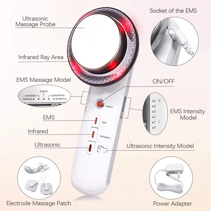 

Ultrasound Cavitation EMS Body Slimming Massager Lipo Fat Burner Machine Galvanic Infrared Ultrasonic Weight Loss Facial Lifting
