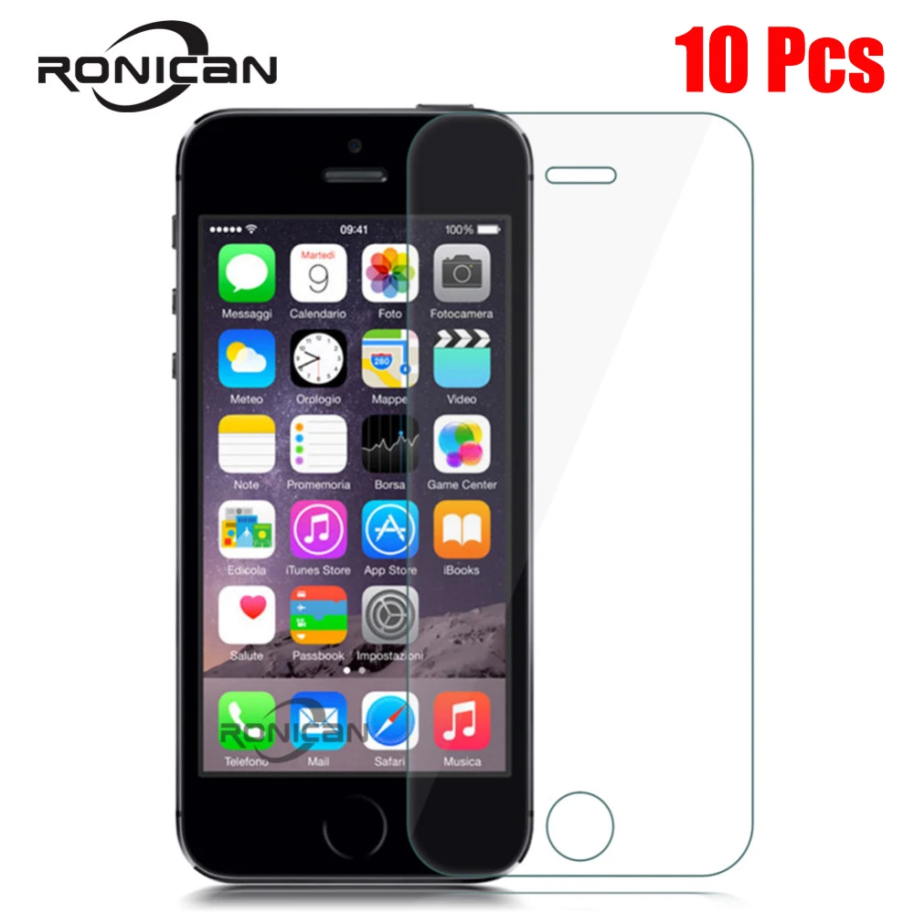 10Pcs Tempered Glass On iPhone 11 12 Pro Max XR XS 7 8 6s Plus SE 5 4S Screen Protector Protective For iPhone 12 Mini 11 Pro Max