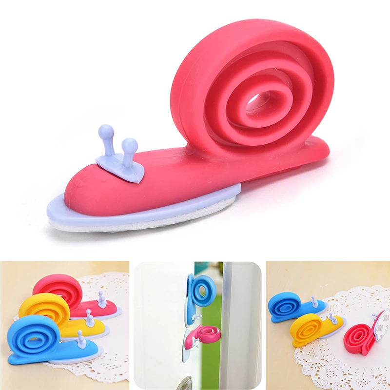 Tope de puerta de seguridad de pl&aacute;stico EVA para beb&eacute;, Protector Kawaii para el cuidado del beb&eacute;, seguro, forma de caracol, 1 unidad-5
