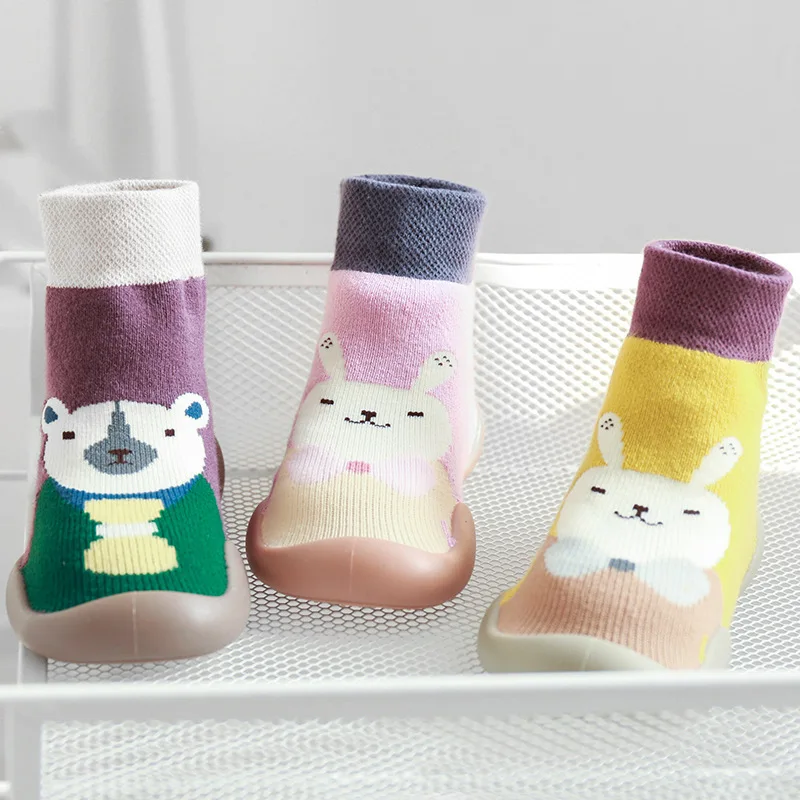 Осенне-зимние утепленные детские носки для детей 19 лет носки-тапочки малышей