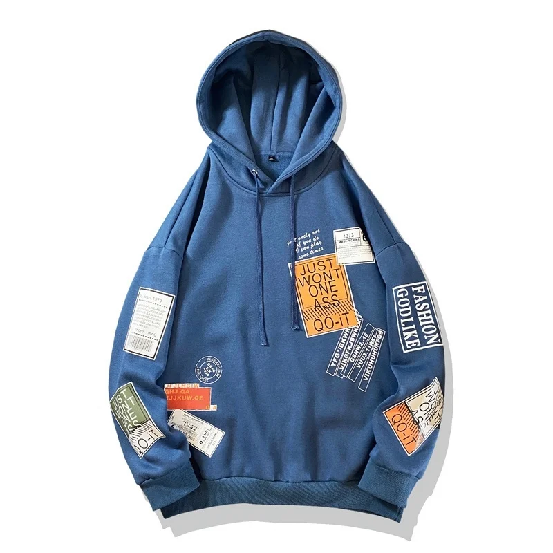 

Hooded sweater men's autumn 20 new fashion casual Large Plush sweater coat