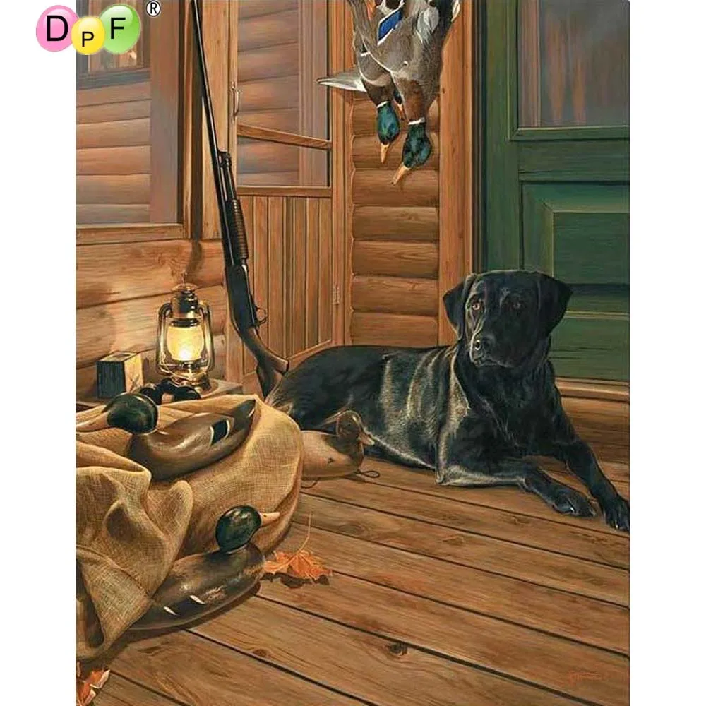 DPF картина вышитая бисером Алмазная вышивка собаки ремесла мозаика комплект