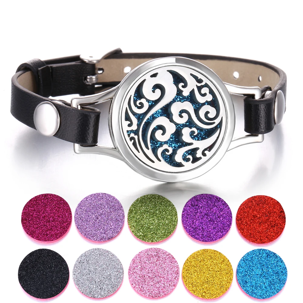 Новые ювелирные изделия для ароматерапии кожаные браслеты Дерево жизни 316L