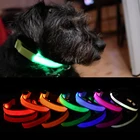 Светодиодный шейник для маленьких собак с подсветкой, нейлоновый светящийся ошейник с Usb-зарядкой, ночная безопасность для питомцев, товары для защиты от потери