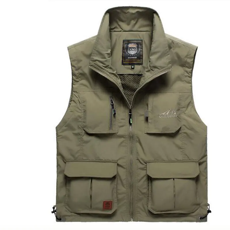 

Men's Quick Dry Multi-pocket Fishing Hiking Travel Thin Vest New Outdoor Mountaineering Drift Advertising Photography Vest