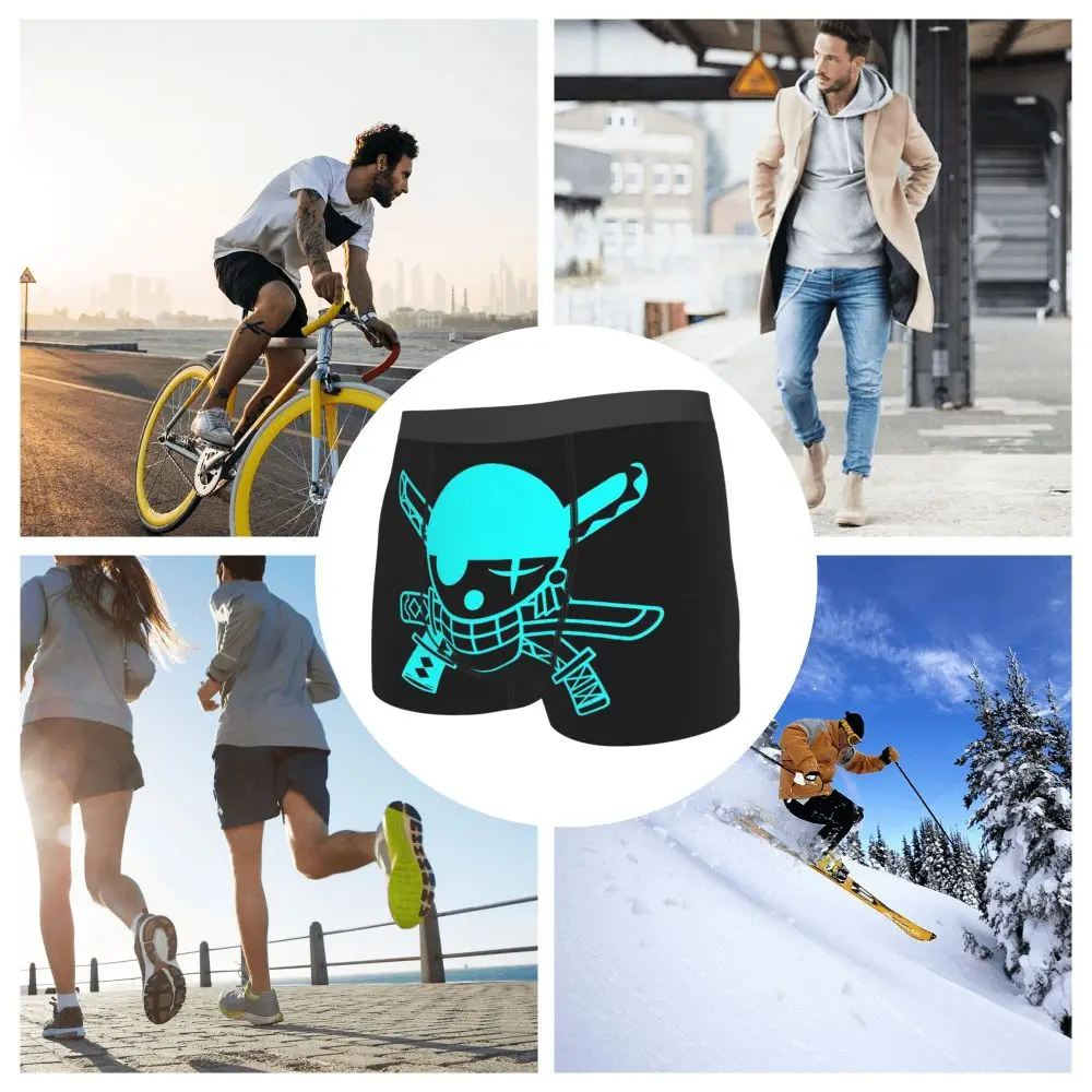 Ророноа Зоро йолли Роджер цельный Обезьяна D. Luffy аниме трусы хлопковые Мужское