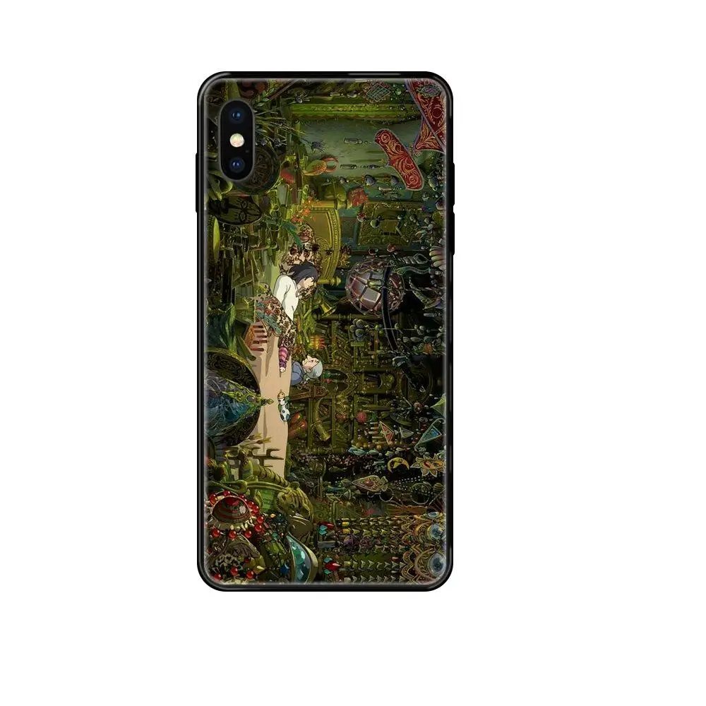 Черный мягкий чехол для телефона из ТПУ с рисунком Миядзаки движущийся замок Xiaomi