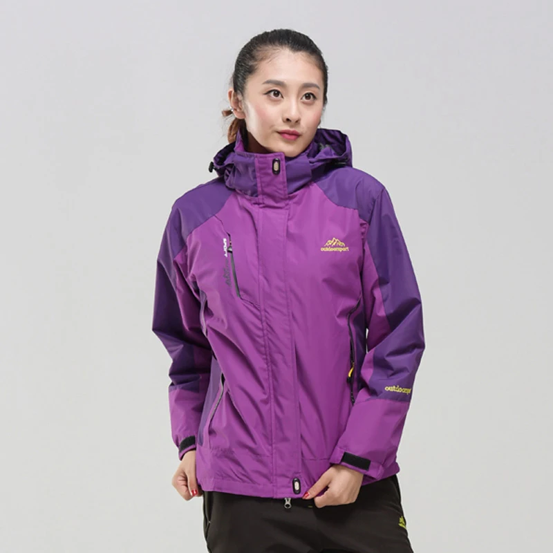 

Women's Winter 2 pieces Softshell Fleece Jackets Outdoor Sports Waterproof Thermal Hiking Skiing Female Coats