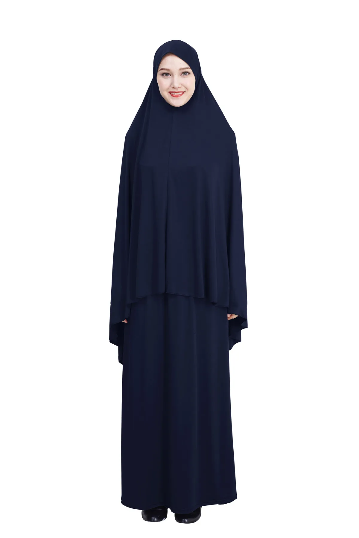

Ramadan Khimar Abaya Hijab Dress Two Piece Muslim Fashion Prayer Clothes Jilbab Islamic Clothing Robe Femme Musulmane Vestido