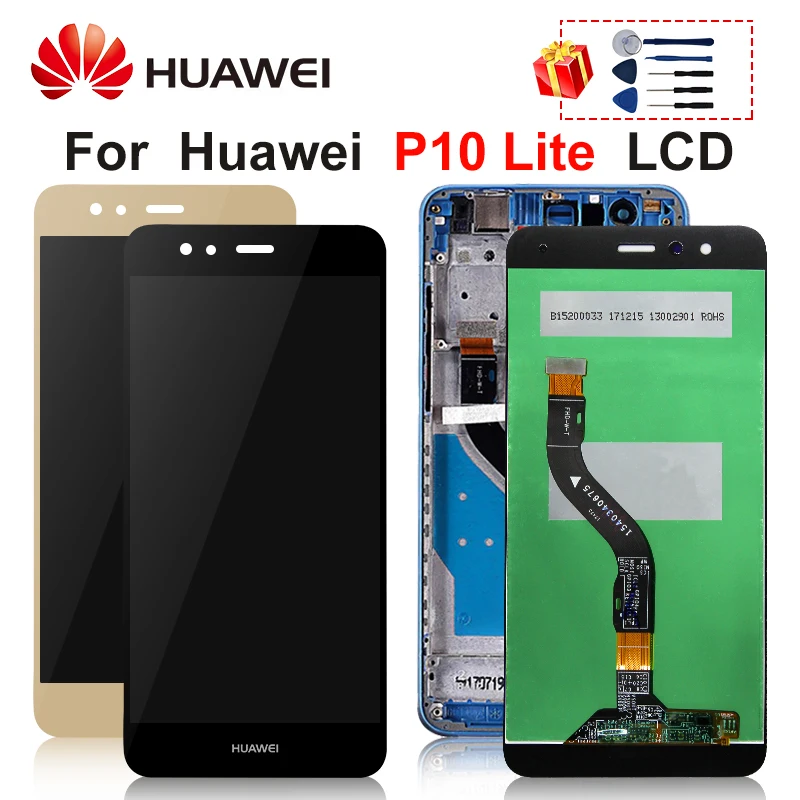 5 2 дюймовый жк дисплей с рамкой для HUAWEI P10 Lite сенсорный экраном экран |Экраны