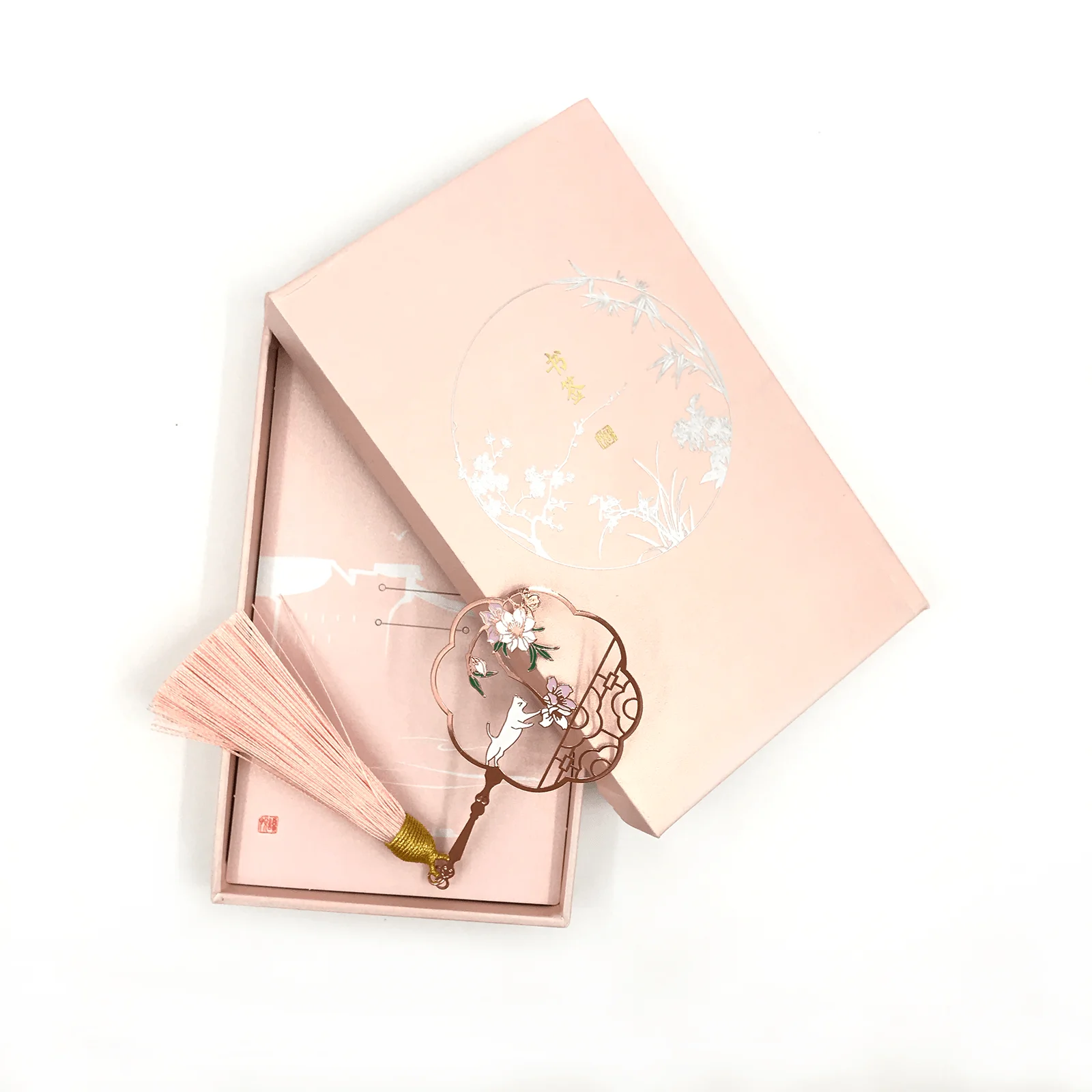 Металлическая Закладка выдолбленный Кот вентилятор милый простой креативный