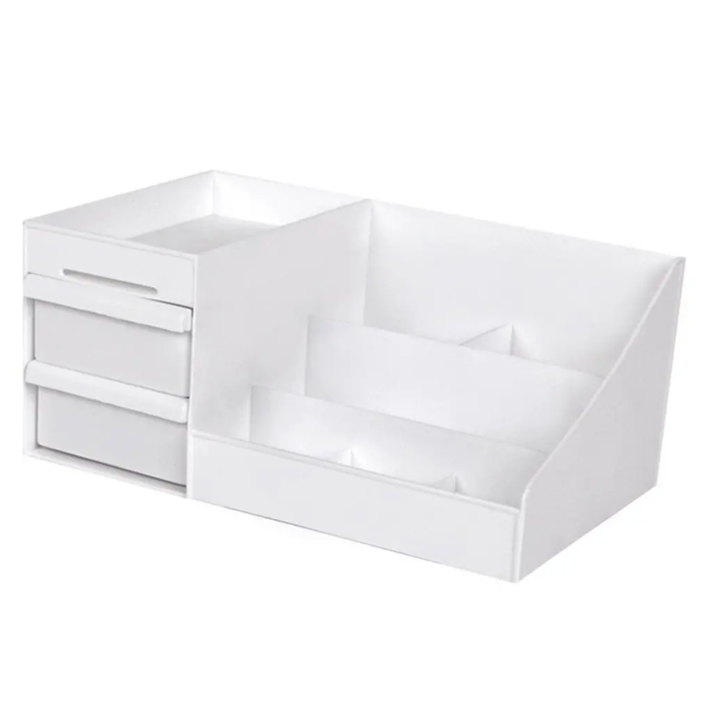 

Органайзер для косметики с 2 ящиками, квадратная пластиковая башня с компактными ящиками, вместительная стойка для косметики