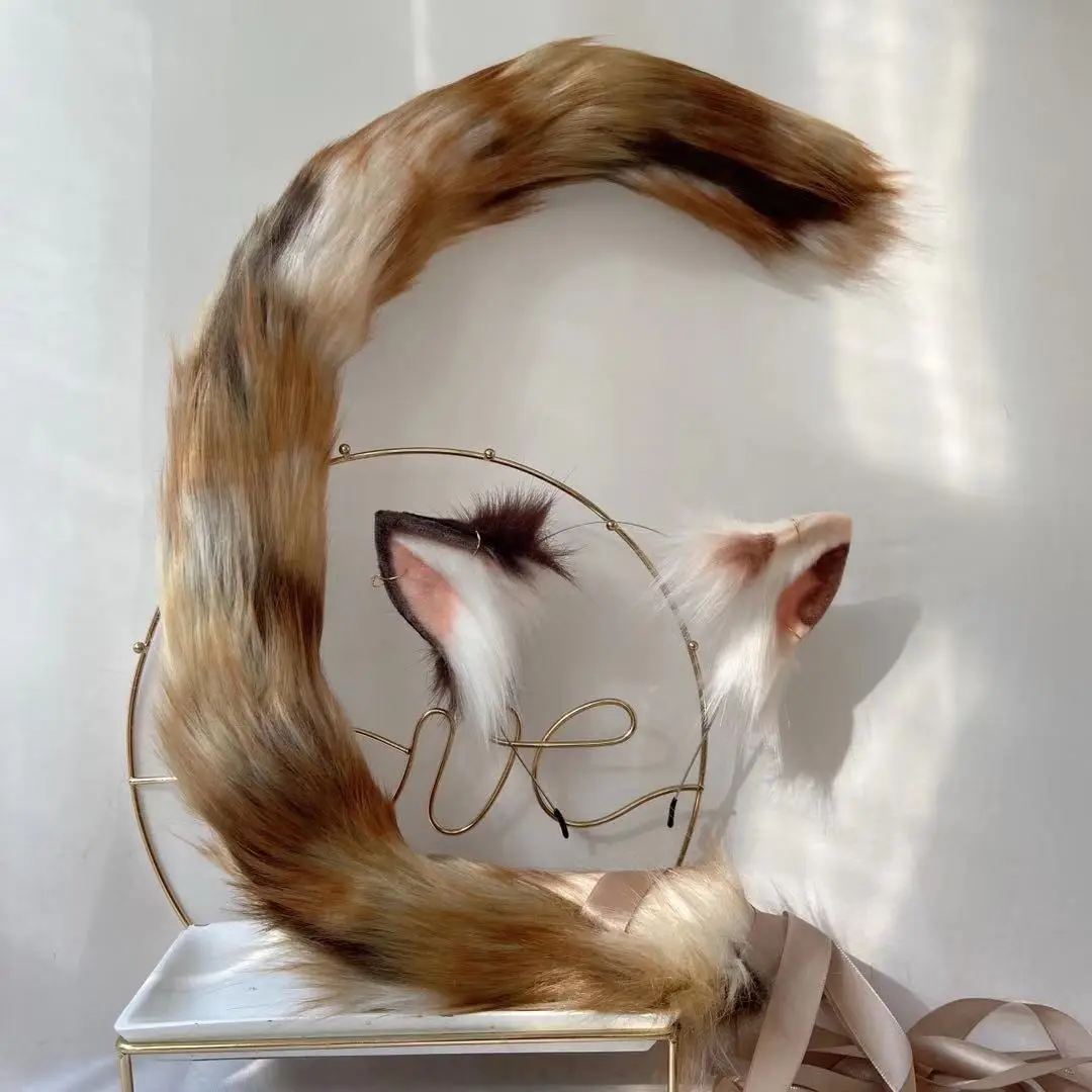Новый двухцветный обруч для волос MMGG с молочными котами Волками лисьими ушками