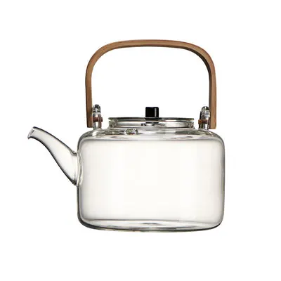 Teapot 1100 мл стеклянные чайные горшки термостойкие взрывозащищенные вареные чайные горшки чайный набор кунг-фу вареная вода специальная бамбуковая ручка балка горшок - Цвет: Teapot