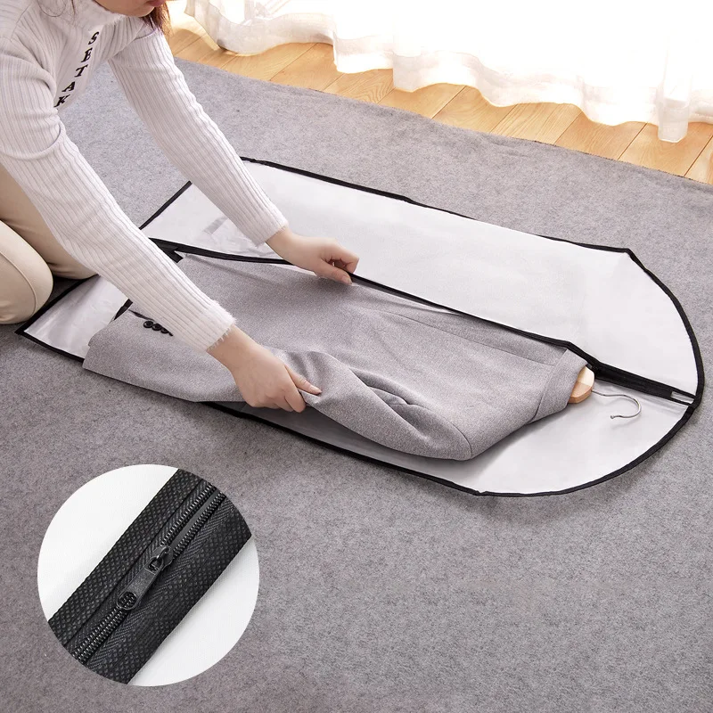 

Transparent Clothes Cover Dust Cover Household Thickening Suit Cover Overcoat Garment Suit Bag Hanging Bag Closed Dirt-proof Cov