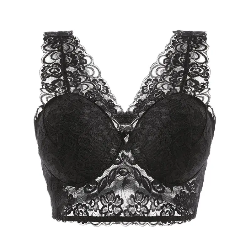 Для женщин Бесшовные бюстгальтеры с мягкими чашечками полный кружевной