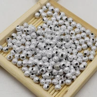 1000 silver color glitter acrylic round beads 4mm0 16 spacer finding