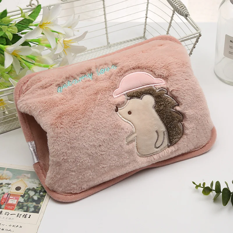Pink hot bag Зимние грелки для рук с мультяшным маленьким ежиком, электрическая грелка, милый котенок, теплая водная грелка, грелка, мешок с сокровищами, hz-378 - Цвет: Pink hot bag