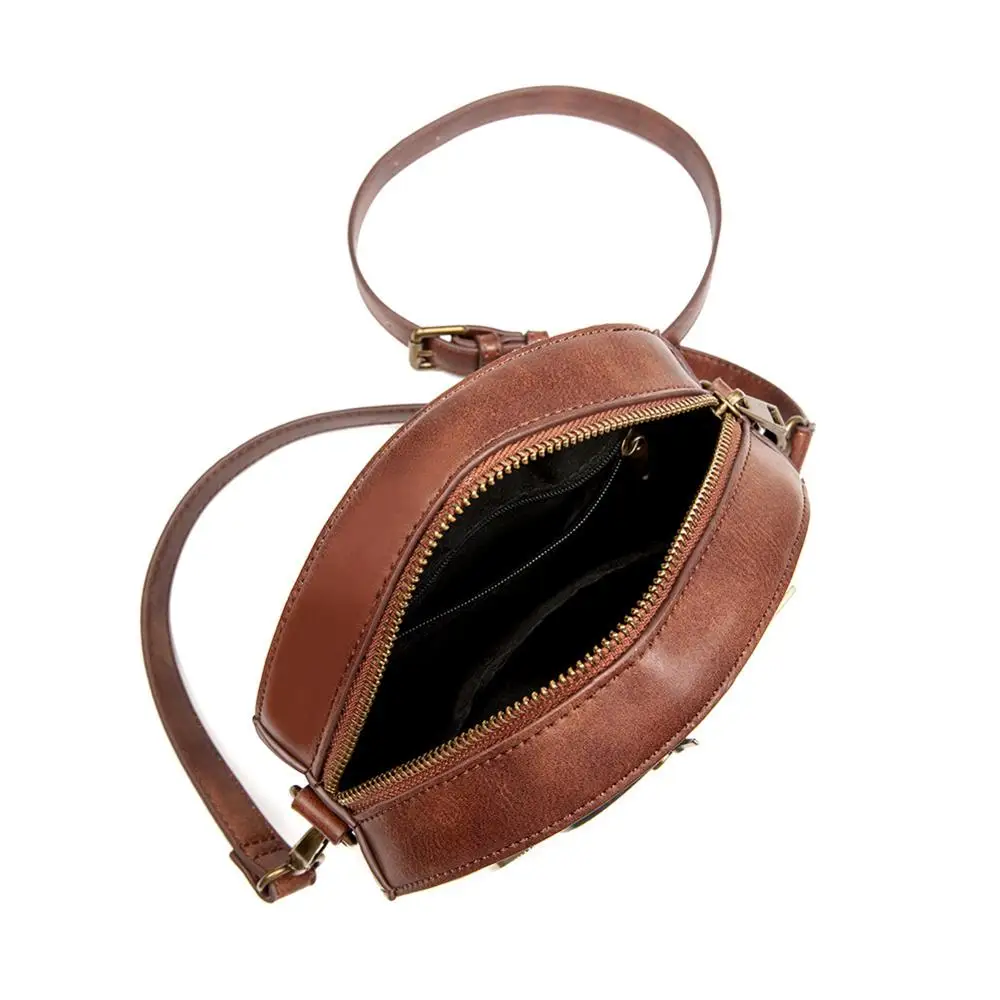 

Steampunk Ladies Punk Bag Retro Black Brown Motorcycle Bag Outdoor motion Phone Waist pack ladies Moto Biker Cool Small Pockets