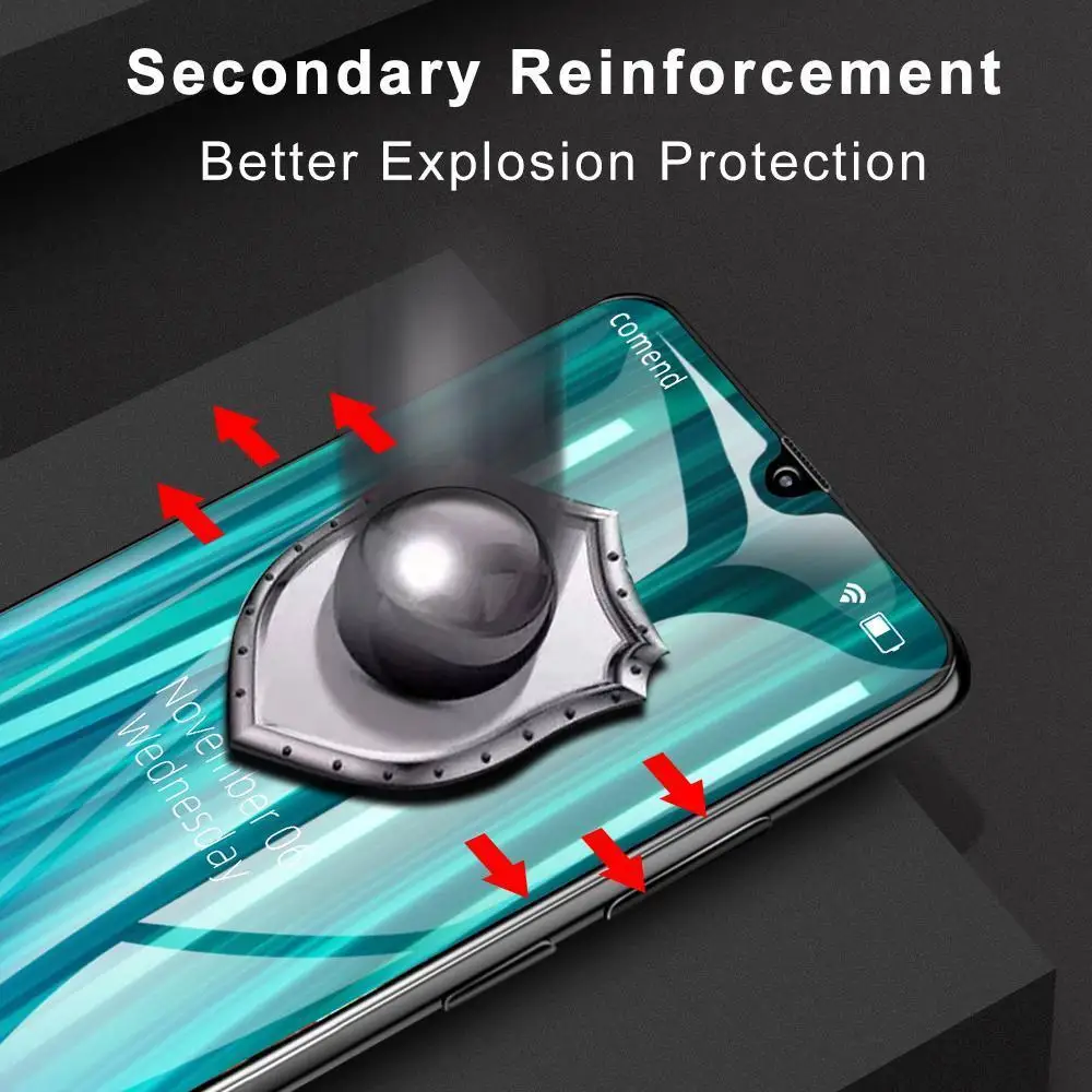 Защитное стекло 9D для Xiaomi Redmi 9T 9 K20 Pro Note 9t 10 Max 9s 7 6 8 2 шт. | Мобильные телефоны и