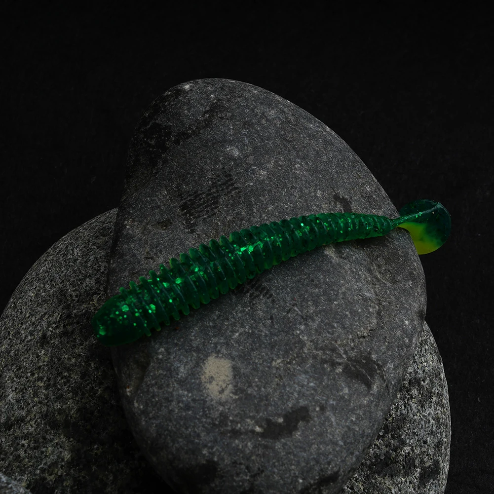 BassLegend Salted Fishing Soft Swing Ring Impact Shad Paddle Tail Worm Super Soft Swimbait Bass Pike Walleye Lure 50mm 0.6g