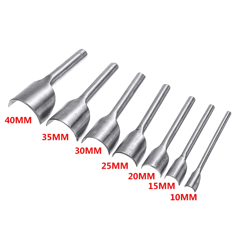 7 шт. 10 40 мм кожаный полукруглый режущий инструмент в форме ремня наборы резаков