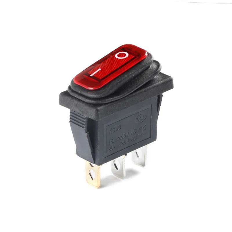 Переключатель KCD3 2 шт зеленый красный 250В/15А