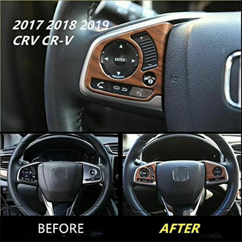 Персиковая деревянная зернистая накладка на рулевое колесо для 2017 2020 Honda CRV CR