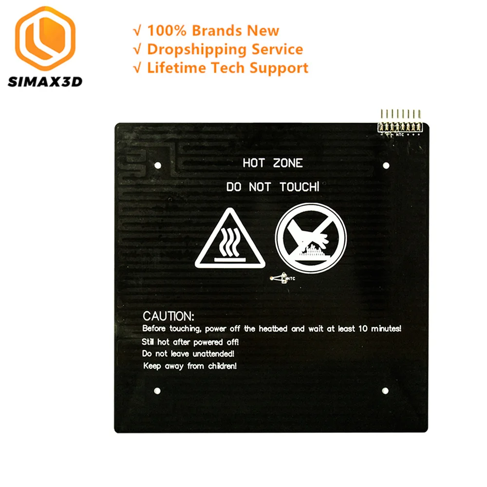 Нагревательная платформа SIMAX3D 235 MK3 Подогреваемая для 3D принтера 12 В 24 черные