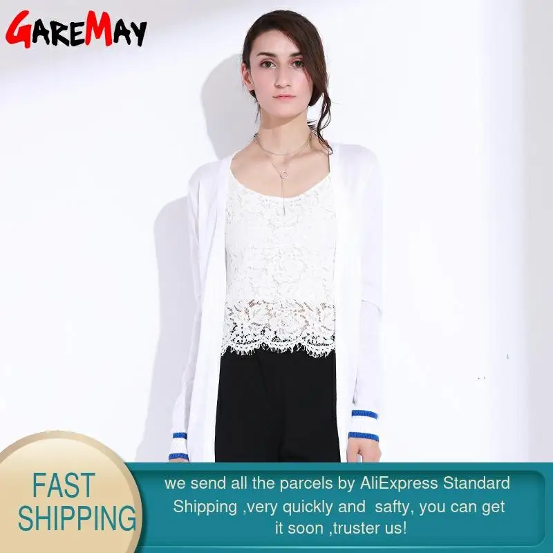 Women Long Cardigan Sleeve Knitwear Loose Open Female Kardigany Damskie Oversized Sweater Shrug Plus Size GAREMAY |