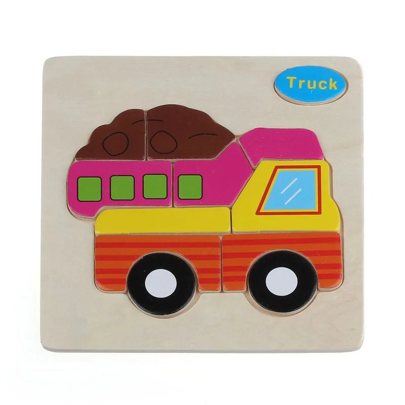 2019 Новая высококачественная деревянная головоломка для грузовиков развивающая